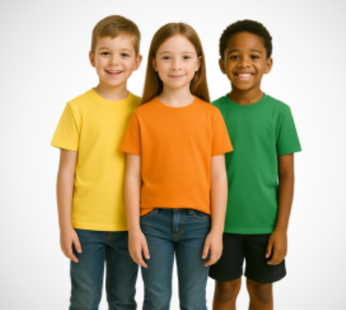 Soft Cotton Kids T-Shirts – Breathable, Durable, Organic Fabric, Fun Prints, Comfortable Fit for Everyday Wear, Machine Washable, Sizes 2T to 16Y, Unisex Design